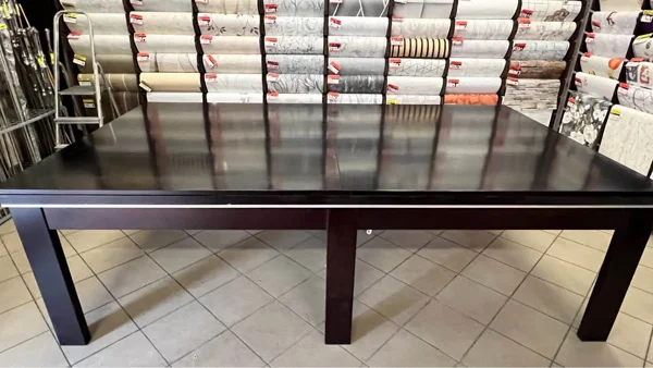 Stół bilardowy 8 ft z blatem kamiennym + akcesoria (wenge, funkcja stołu salonowego) — zdjęcie 5
