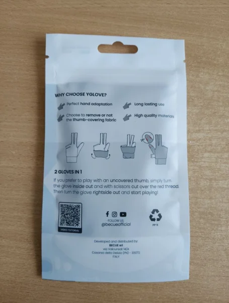 Rękawiczka Bilardowa Becue, Yglove, Szara, Na Lewą Rękę — zdjęcie 2